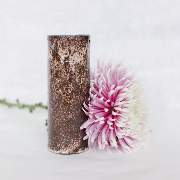 Textured stoneware vase